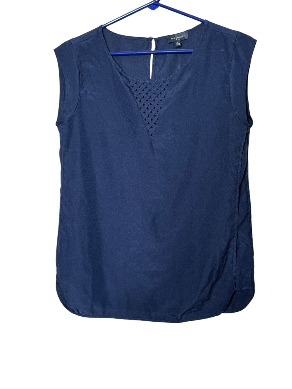 The Limited Navy Sleeveless Camisole with braided V Panel Size S